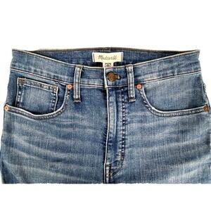 Madewell 11" High Rise Skinny Crop Jeans Womens 28T x 28 Blue Fair Trade Stretch